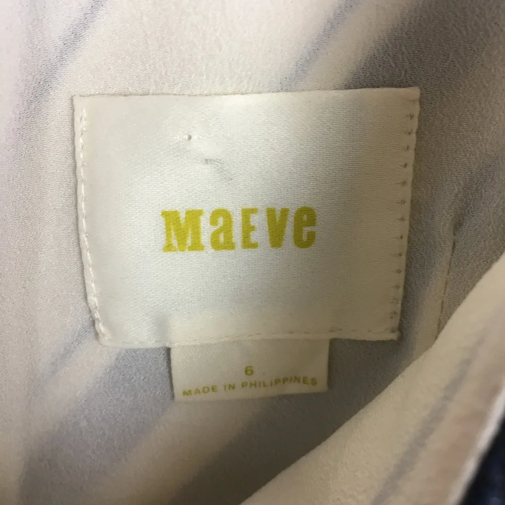Anthropologie Maeve Mitered Stripe Peplum Top - Picture 4 of 6